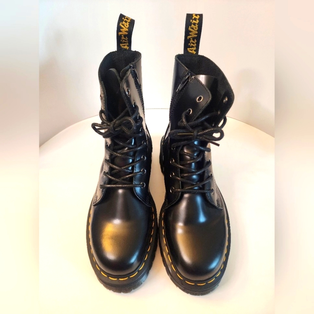 Dr. Martens Black Leather Boots for Men